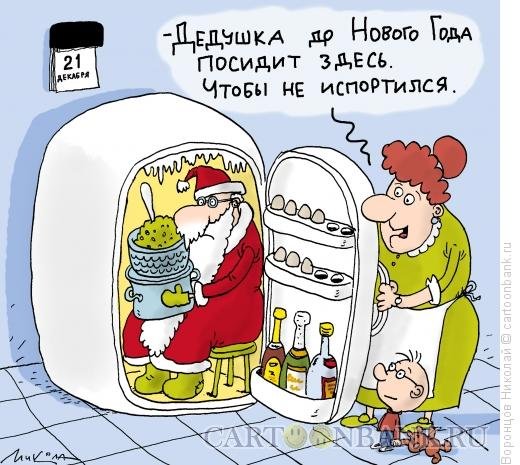Дед Мороз в холодильнике