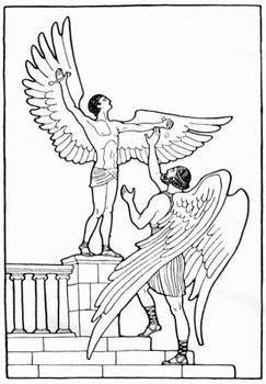Мифы древней Греции Дедал и Икар иллюстрация