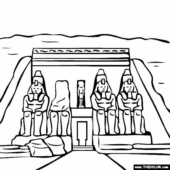 Древнеегипетский храм в Египте рисунки