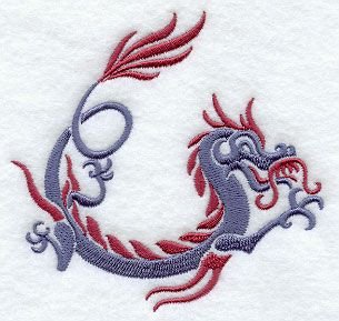 Китайский дракон вышивка