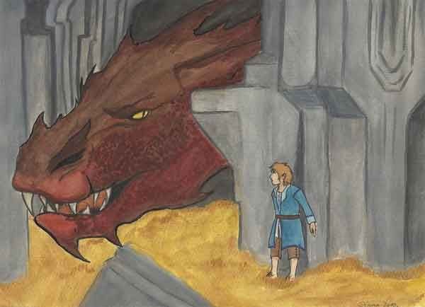 Смауг дракон и Бильбо