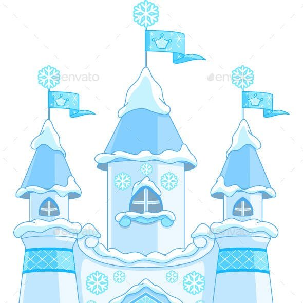 Зимний замок мультяшный