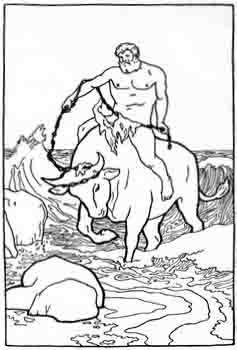 Геракл укрощает Критского быка