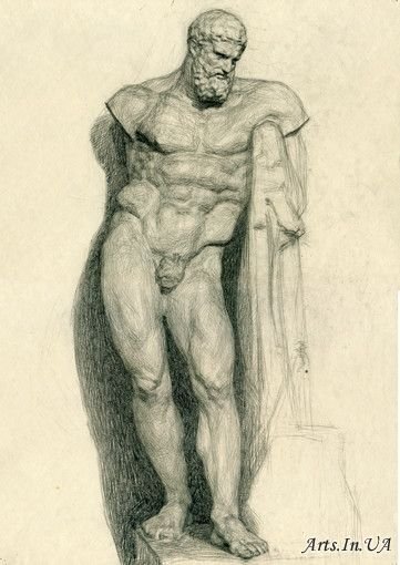 Гипсовая фигура статуя Геракла