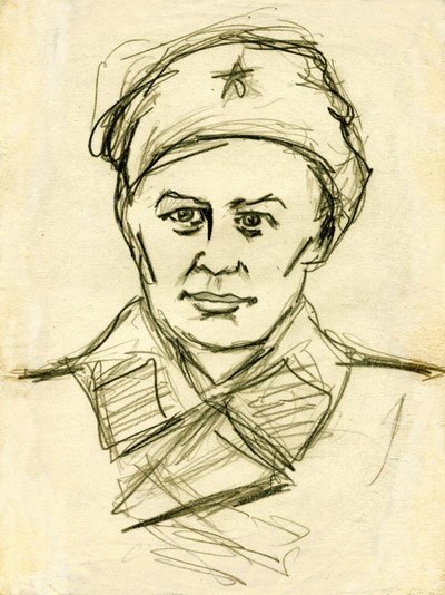 Аркадий Гайдар портрет рисунок