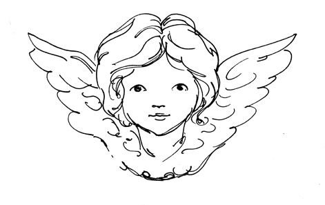 Лицо ангела рисунок