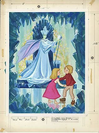 Цветные иллюстрации снежной королевы для детей