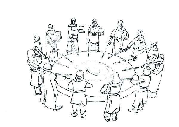 Рыцари круглого стола иллюстрации