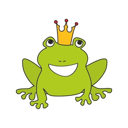 Лягушка с короной рисунок