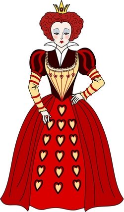 Рисунки красная королева алиса в стране