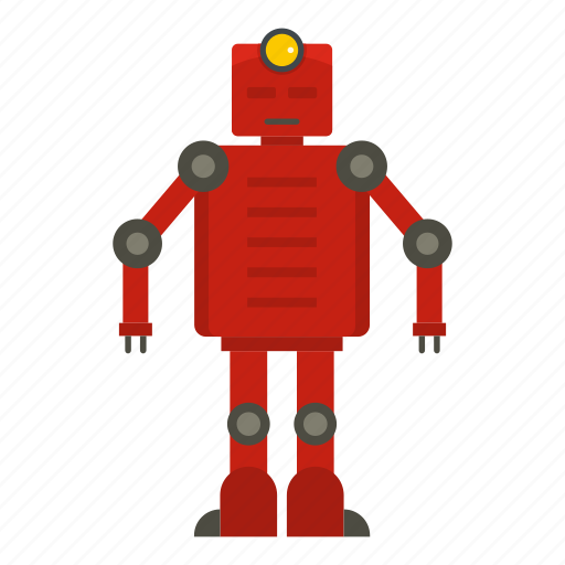 Нарисованный красный робот