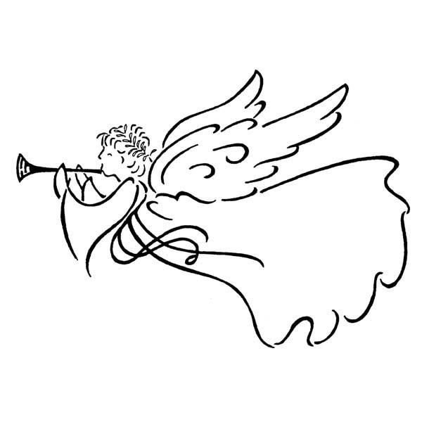 Рисунки летающий ангел