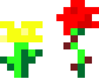 Схема цветка из МАЙНКРАФТА