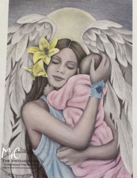 Рисунки мамочка ангел