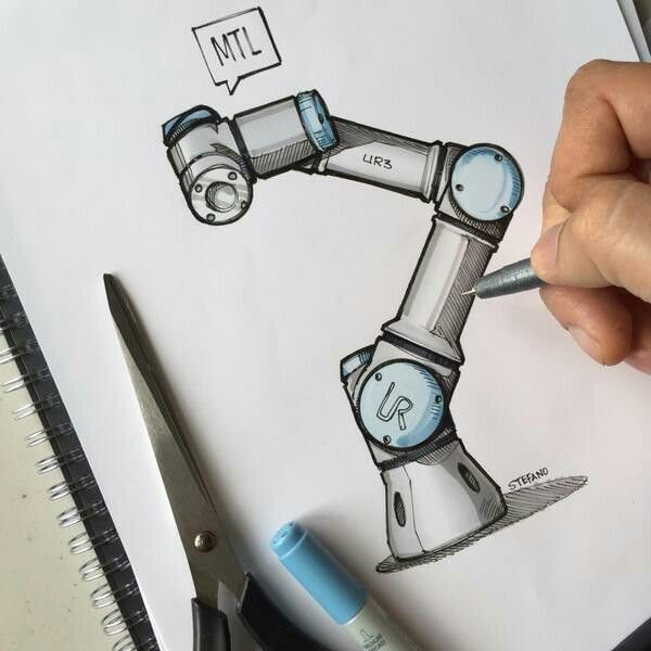 Рисунки механизма робота