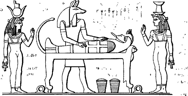 Рисунок один из сюжетов мифа об Осирисе и Исиде