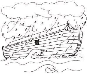 Всемирный потоп Ноев Ковчег рисунок