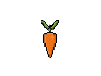 Морковь пиксель арт