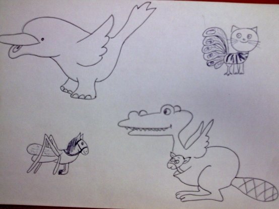 Рисунки несуществующих животных для детей