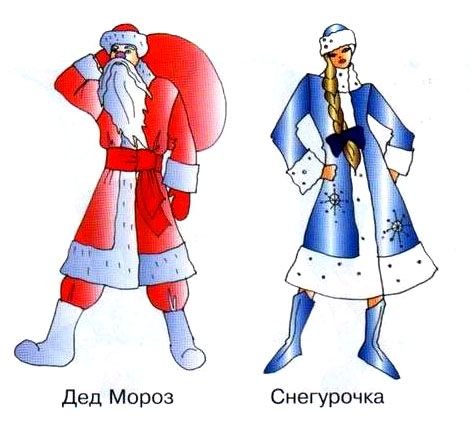 Эскиз костюма Деда Мороза