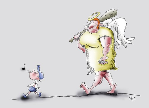 Ангел хранитель карикатура