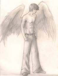Рисунок ангела мужчины