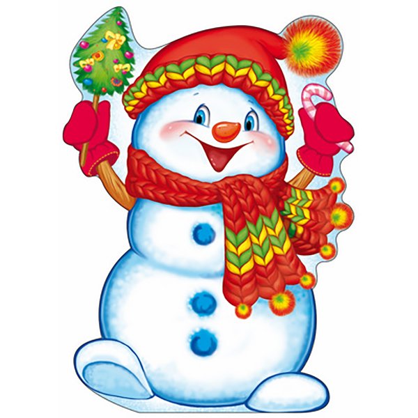 Мини-открытка "Снеговик"