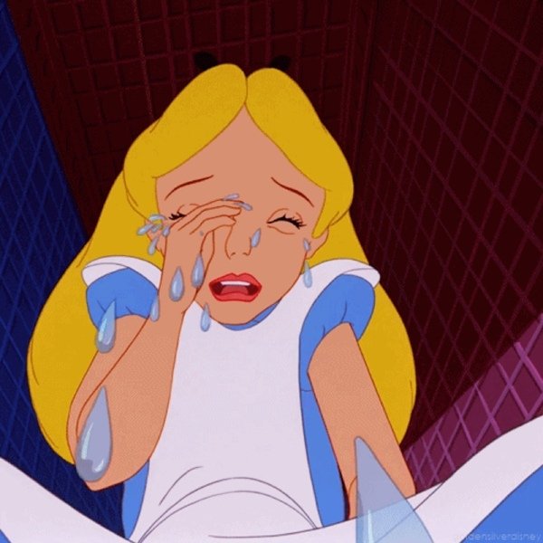 Алиса в стране чудес мультфильм плачет