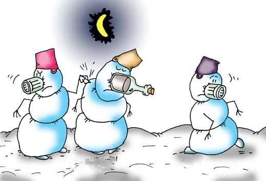Снеговик карикатура