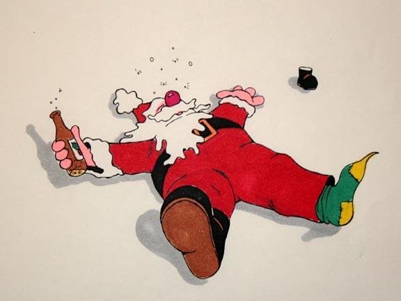 Пьяный Санта Клаус