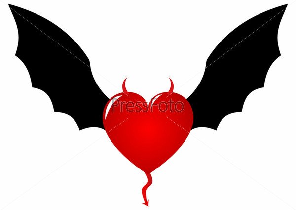Сердце с крыльями демона