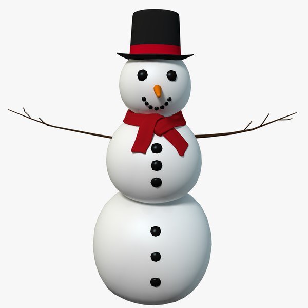 Снеговик 3d модель