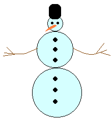 Снеговик циркулем рисунки