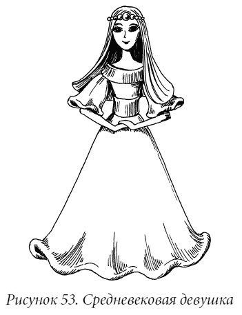 Принцесса средневековья рисунок
