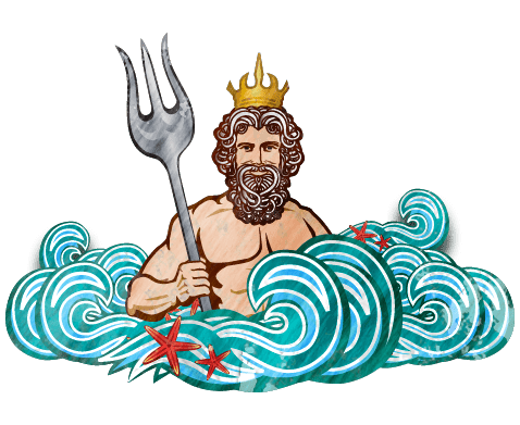 Царь Нептун вектор