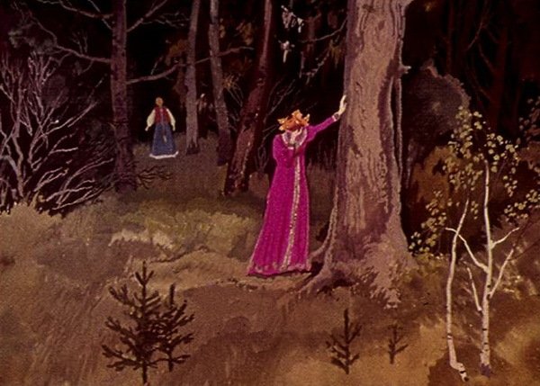 Сказка о мёртвой царевне и семи богатырях Чернавка и Царевна в лесу
