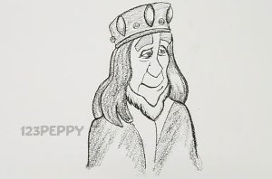 Царь легкий рисунок карандашом