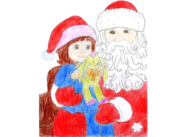 Дед Мороз детский рисунок