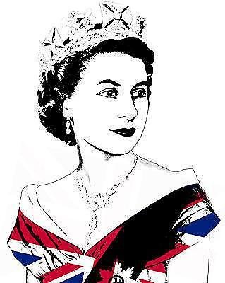 Королева Великобритании Елизавета 2 рисунок