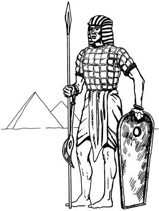 Воин древнего Египта рисунок