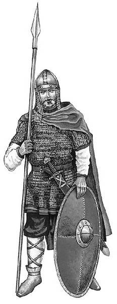Русский воин-дружинник, 13 век