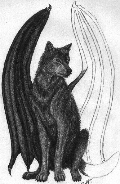 Волк демон для срисовки