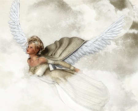 Изображение летящего ангела