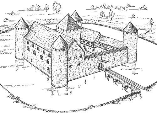 Рыцарский романский замок