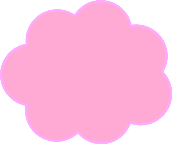 Розовое облачко на прозрачном фоне