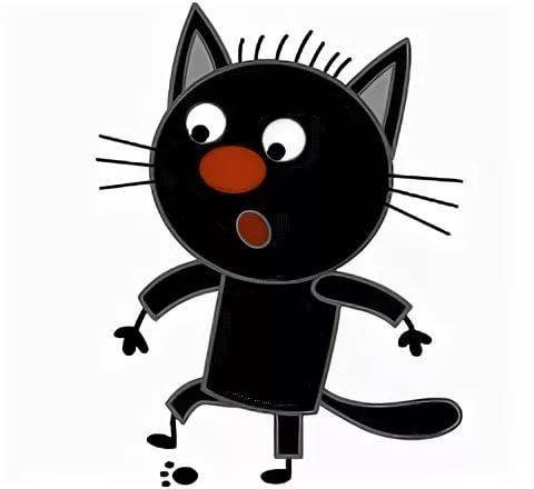 Сажик черный кот из мультика три кота