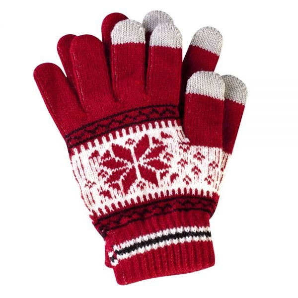 Зимние перчатки на белом фоне