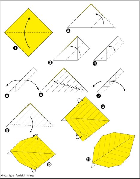 Лис оригами для детей схема