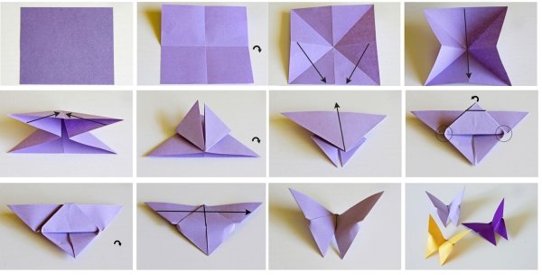 Простое оригами из бумаги для начинающих