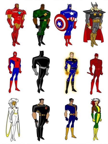 Рисунки супергероев